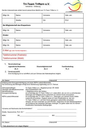 Beitrittserklärung